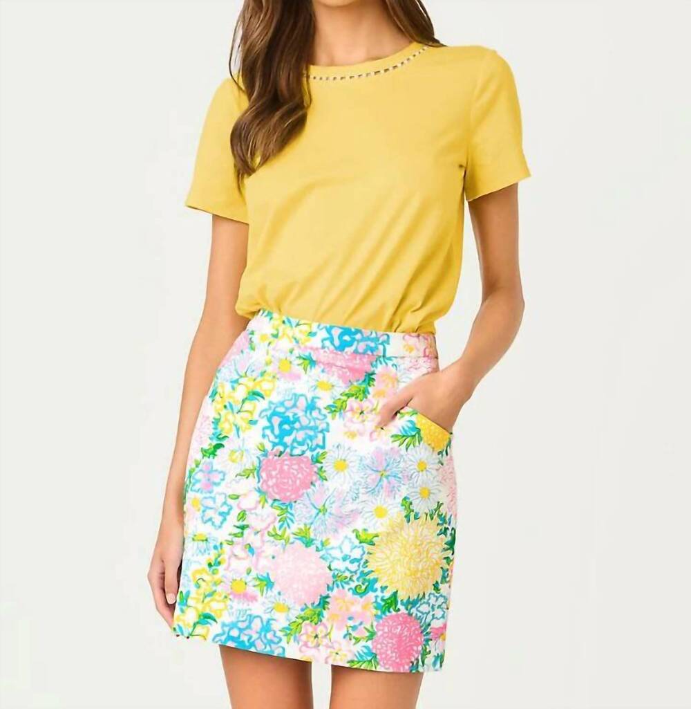 NEW LILLY PULITZER women's colman mini skirt in multi